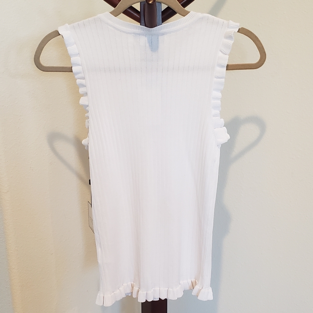 Laundry by Shelli Segal white tank, size S - NEW - Picture 8 of 9